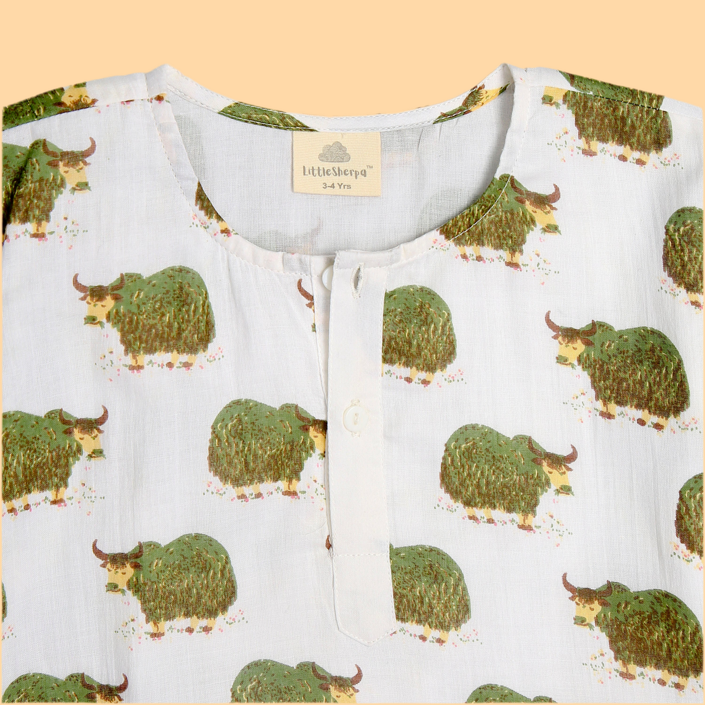 Green Grazing Yak Kurta Pyjama