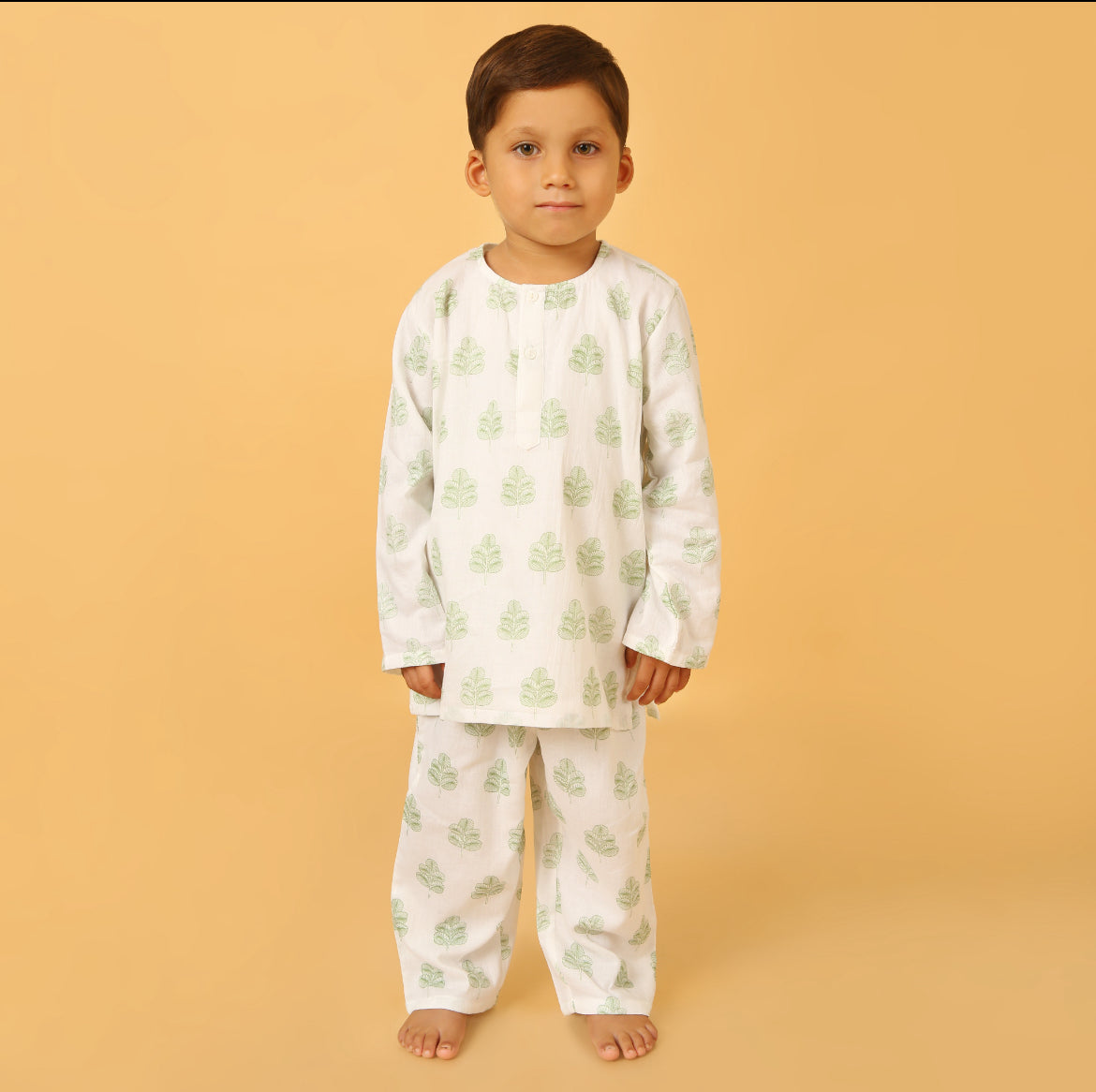 Himalaya Indigo Leaf Kurta Pyjama