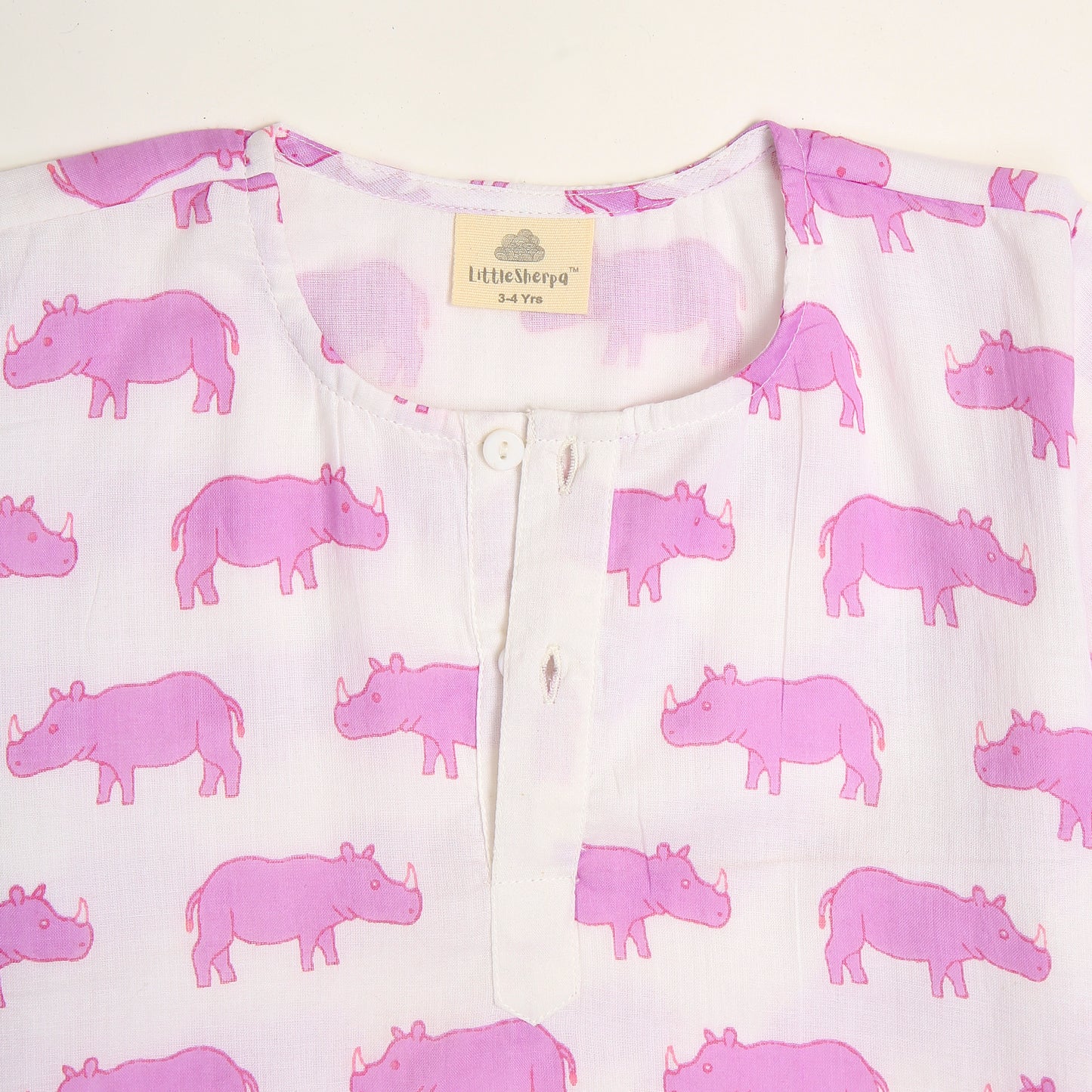 Purple Chitwan Rhino Kurta Pyjama