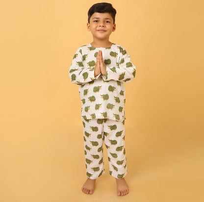Green Grazing Yak Kurta Pyjama