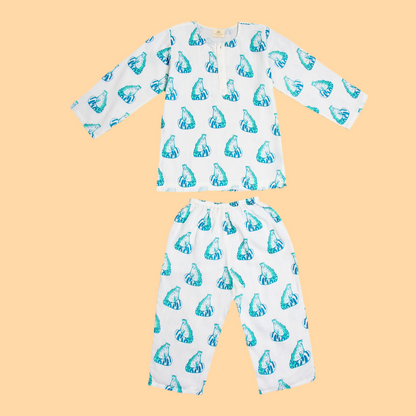 Snow Leopard Kurta Pyjama