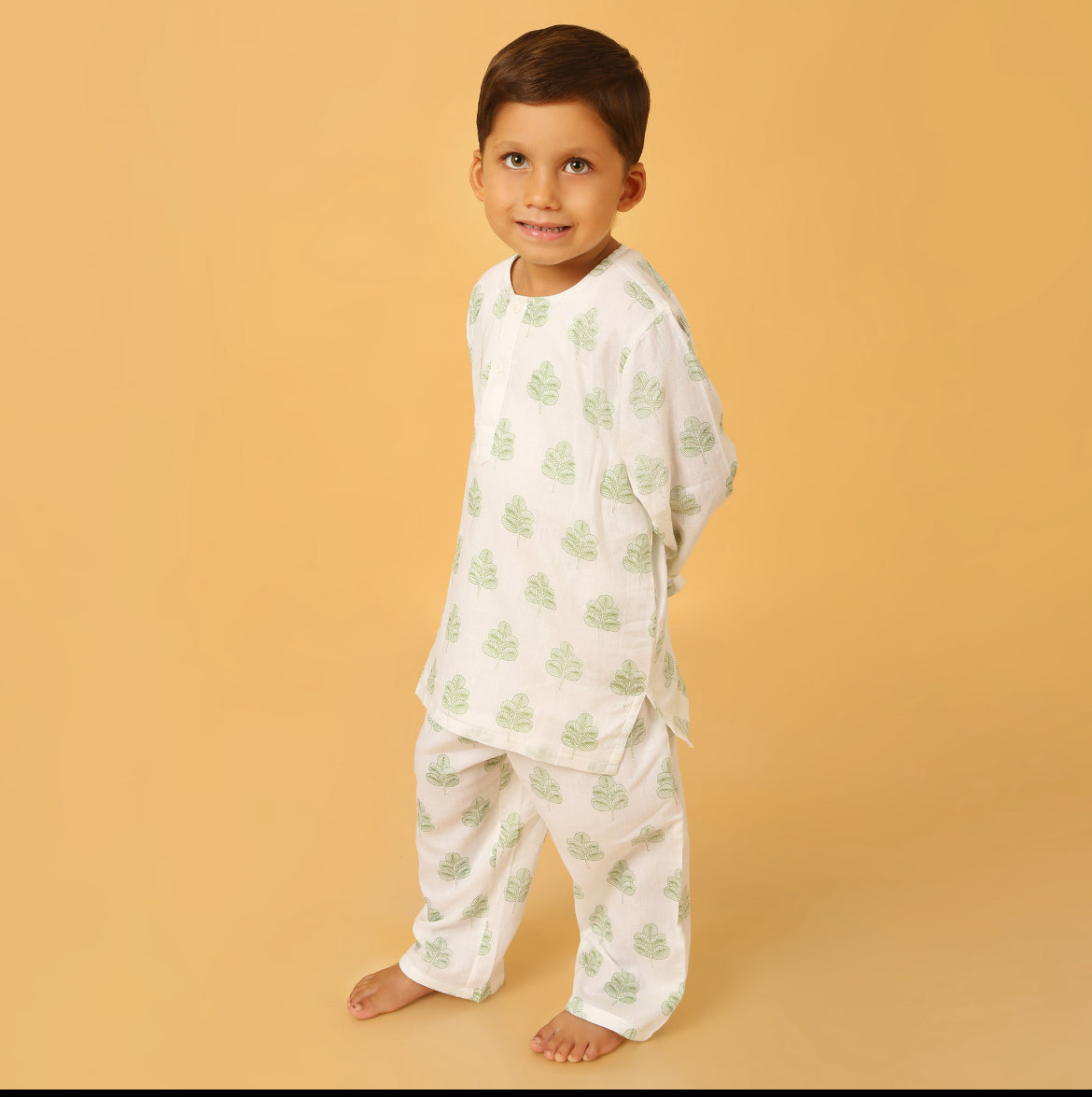 Himalaya Indigo Leaf Kurta Pyjama