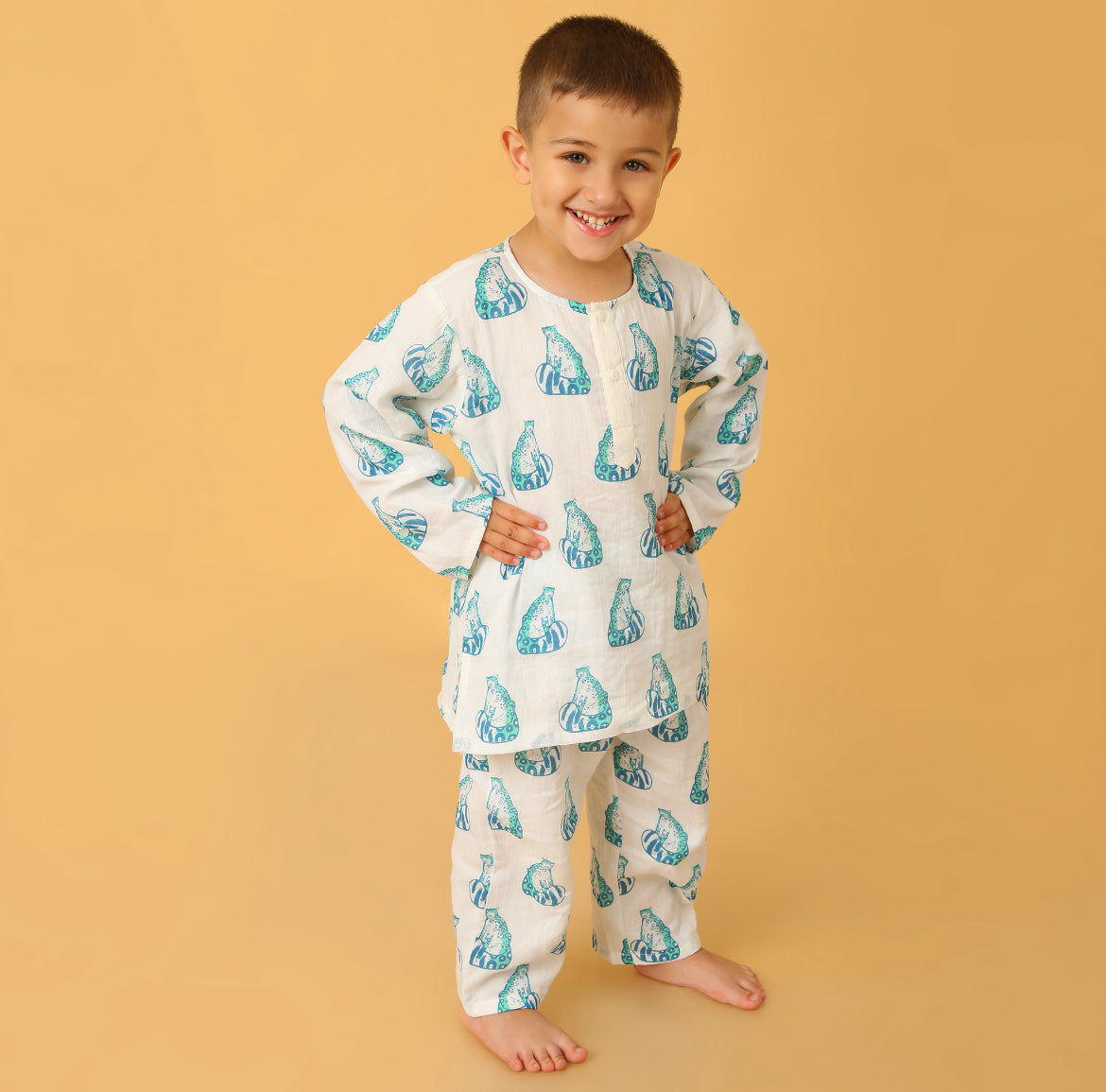 Snow Leopard Kurta Pyjama