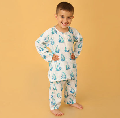 Snow Leopard Kurta Pyjama