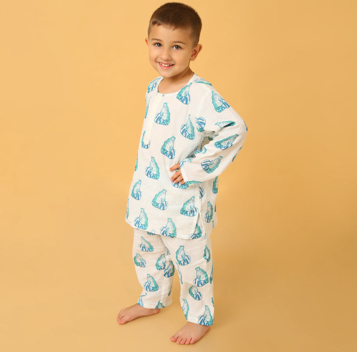 Snow Leopard Kurta Pyjama
