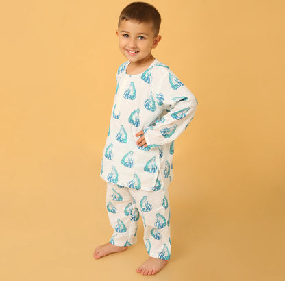 Snow Leopard Kurta Pyjama