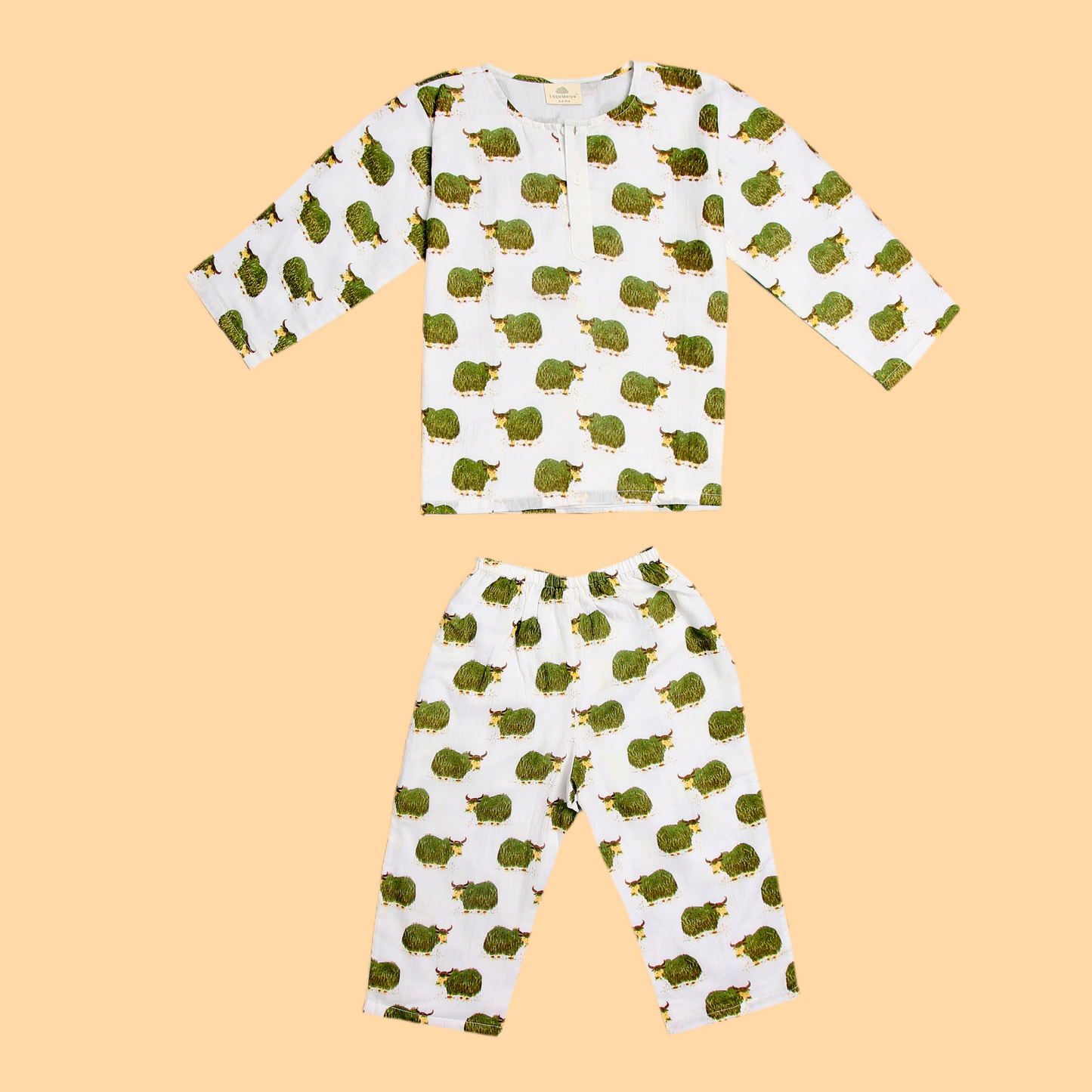 Green Grazing Yak Kurta Pyjama