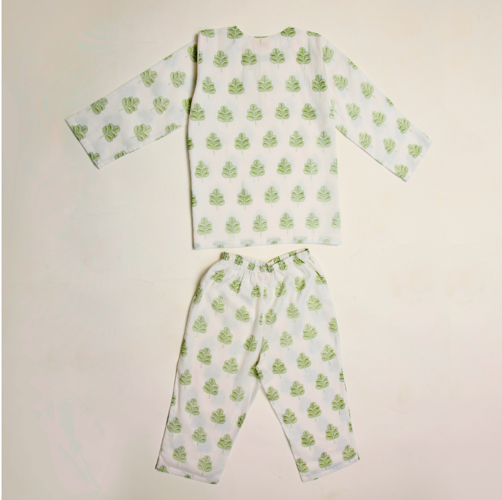 Himalaya Indigo Leaf Kurta Pyjama